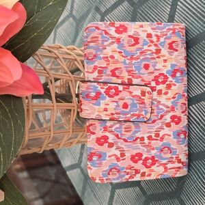 SONOMA BRAND WOMEN'S RED AND BLUE FLORAL WALLET